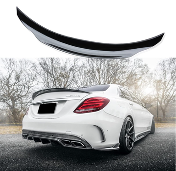Rear Spoiler For 2015-2021 Benz W205 Sedan C-Class & AMG C43 C63 C450 PSM Style Trunk Wing Gloss Black